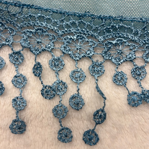 Embroidered Stole - Turquoise - Picture 9 of 11